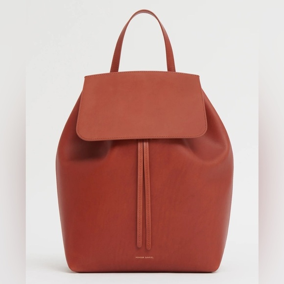 Mansur Gavriel Classic Leather Backpack in brandy avion NWT - Picture 1 of 10